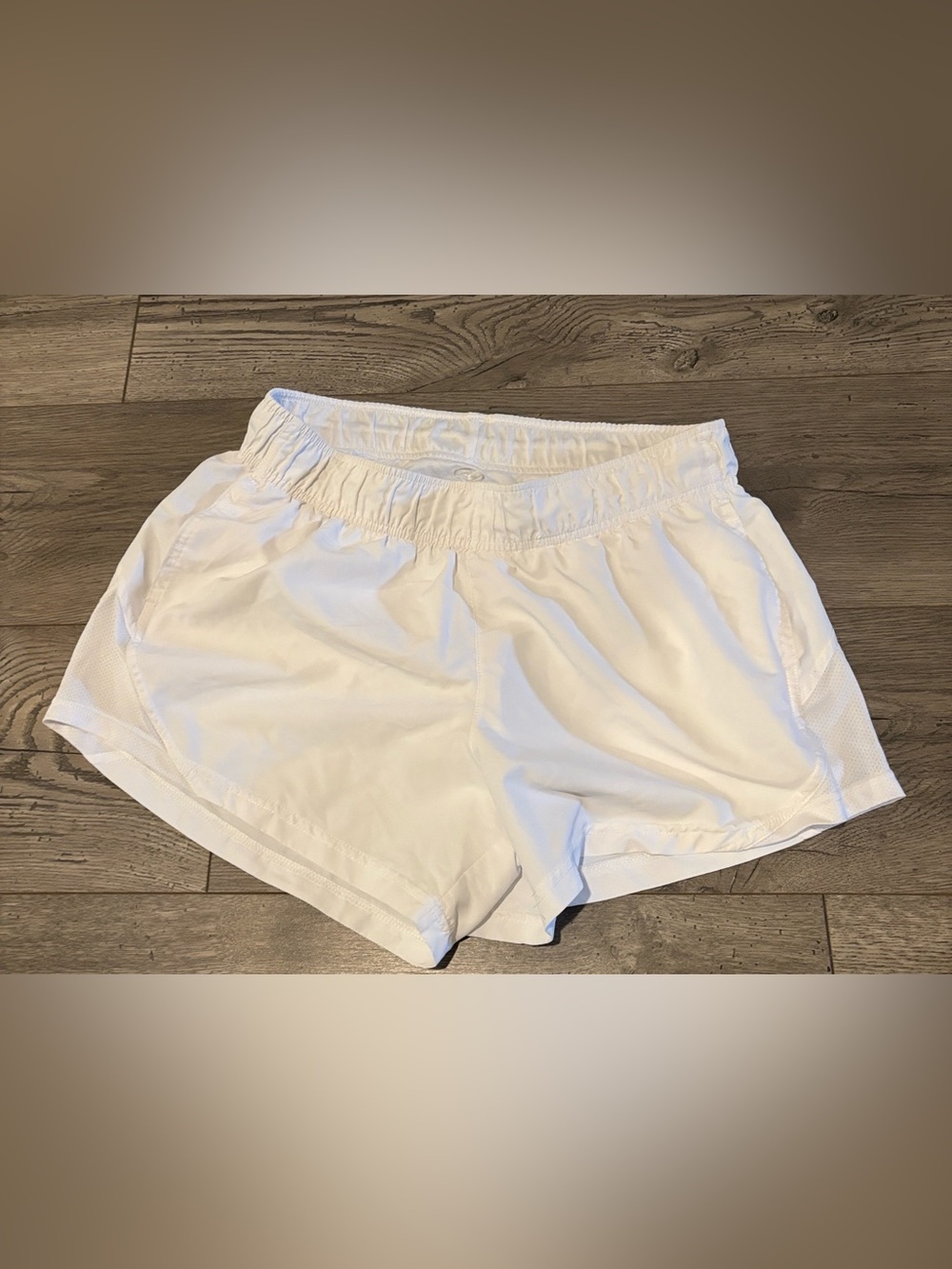 Athletic Works White Women's Athletic Shorts - Elastic Waistband